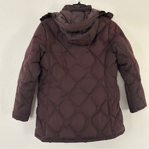 Lands’ End Brown Puffer Coat Winter Warm Casual Large Comfy - Picture 4 of 7